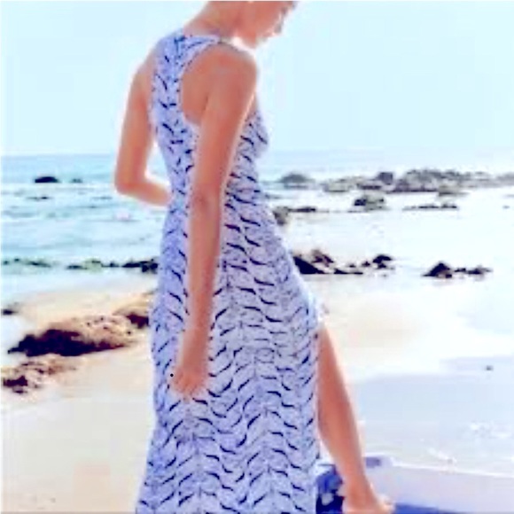 Lilly Pulitzer Ladies Kerri Shift Mermaid Tail Maxi Dress - Picture 1 of 6